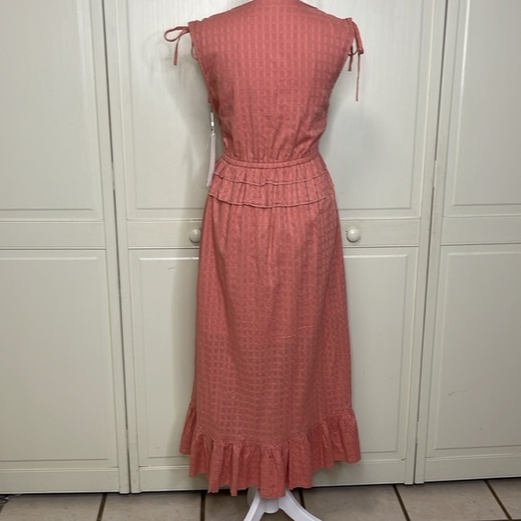 CASLON Women's Faux Wrap Ruffle Dobby Midi Dess Size S - Picture 7 of 13